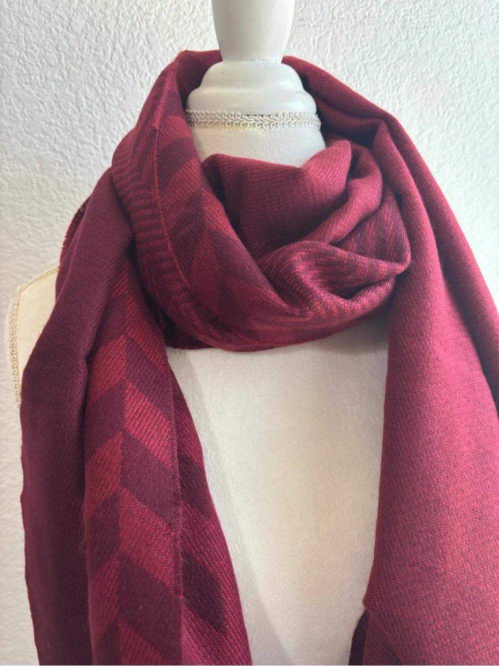 Alfani Scarf Wrap Burgundy Red New